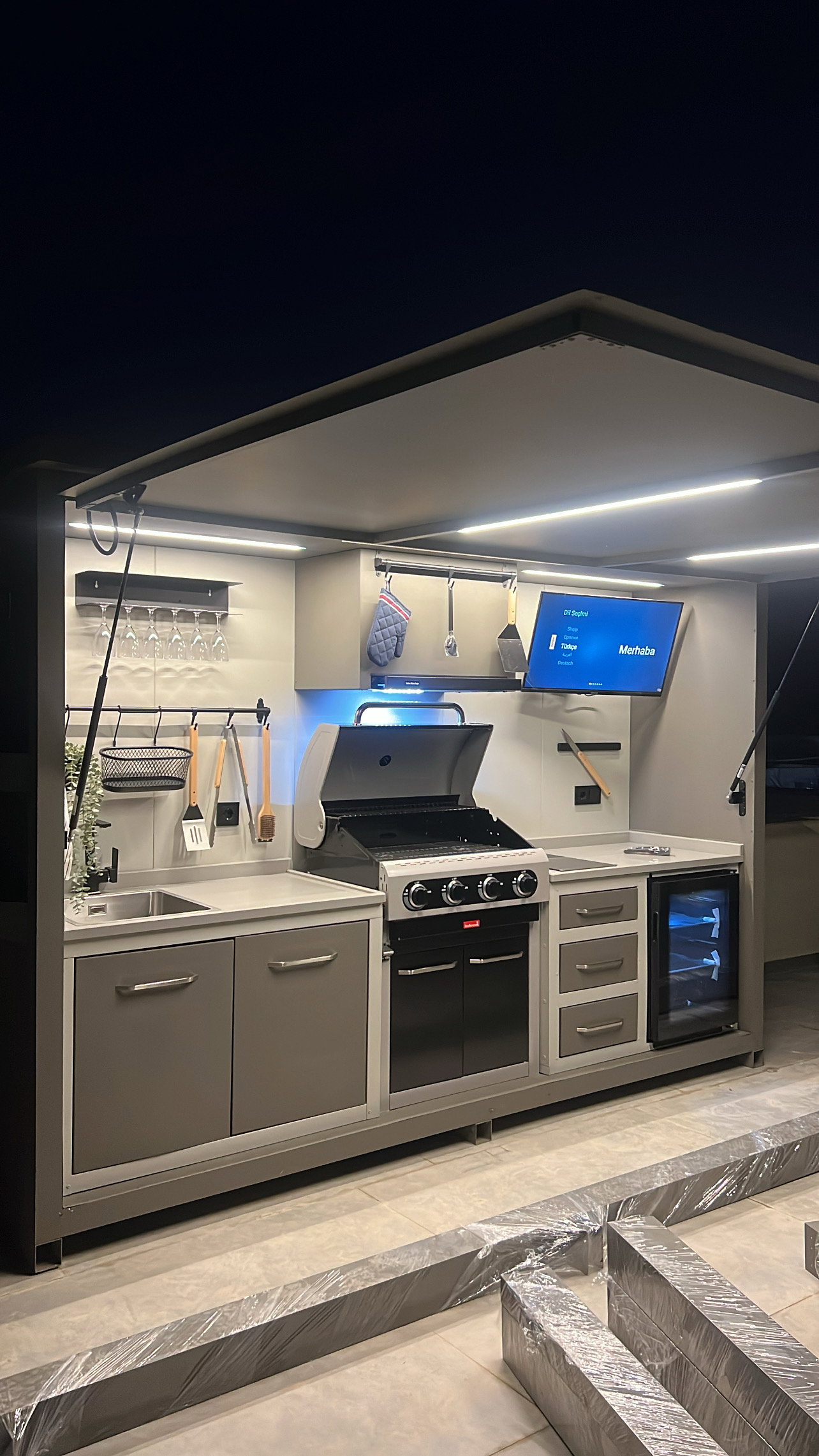 Buitenkeuken sfeerverlichting